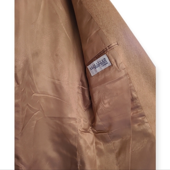 Vintage Nordstrom Womens 100% Camel Hair Blazer Tan 2 Button Front Pockets - Picture 8 of 17